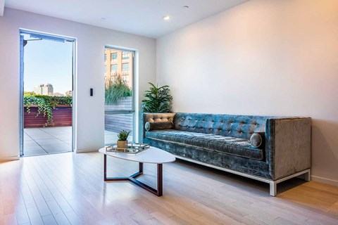 26 West broadway apartments common space and roof deck